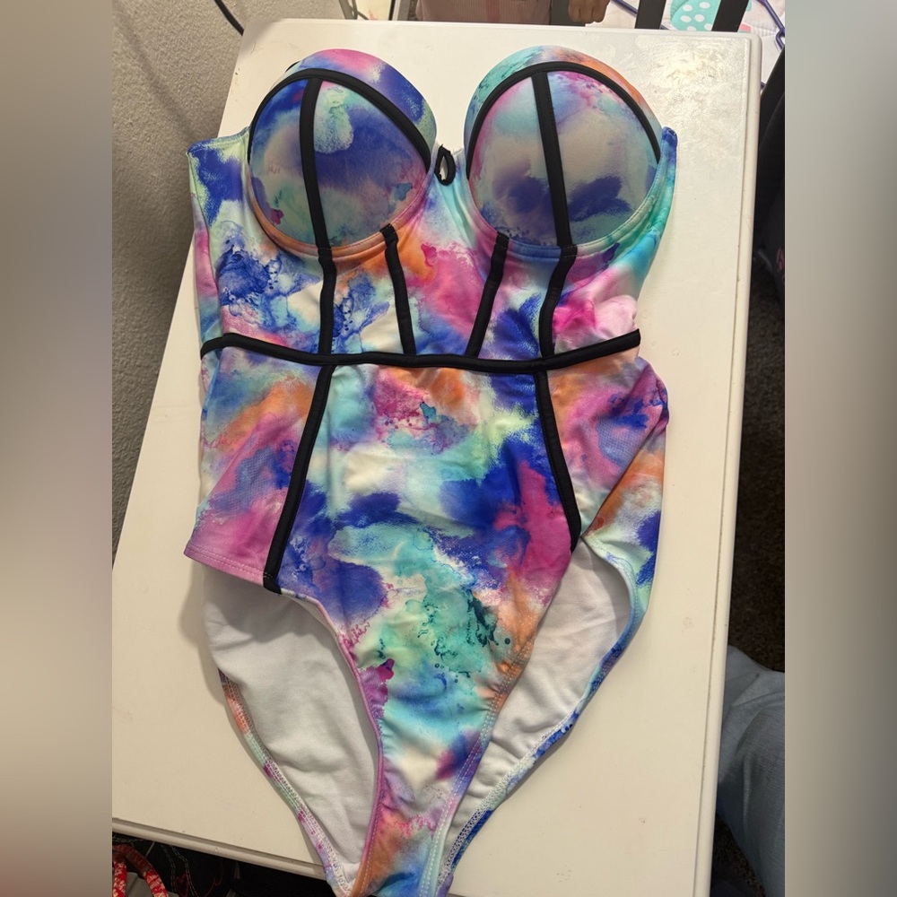 Vibrant Women's One Piece Swimsuit - Picture 2 of 4